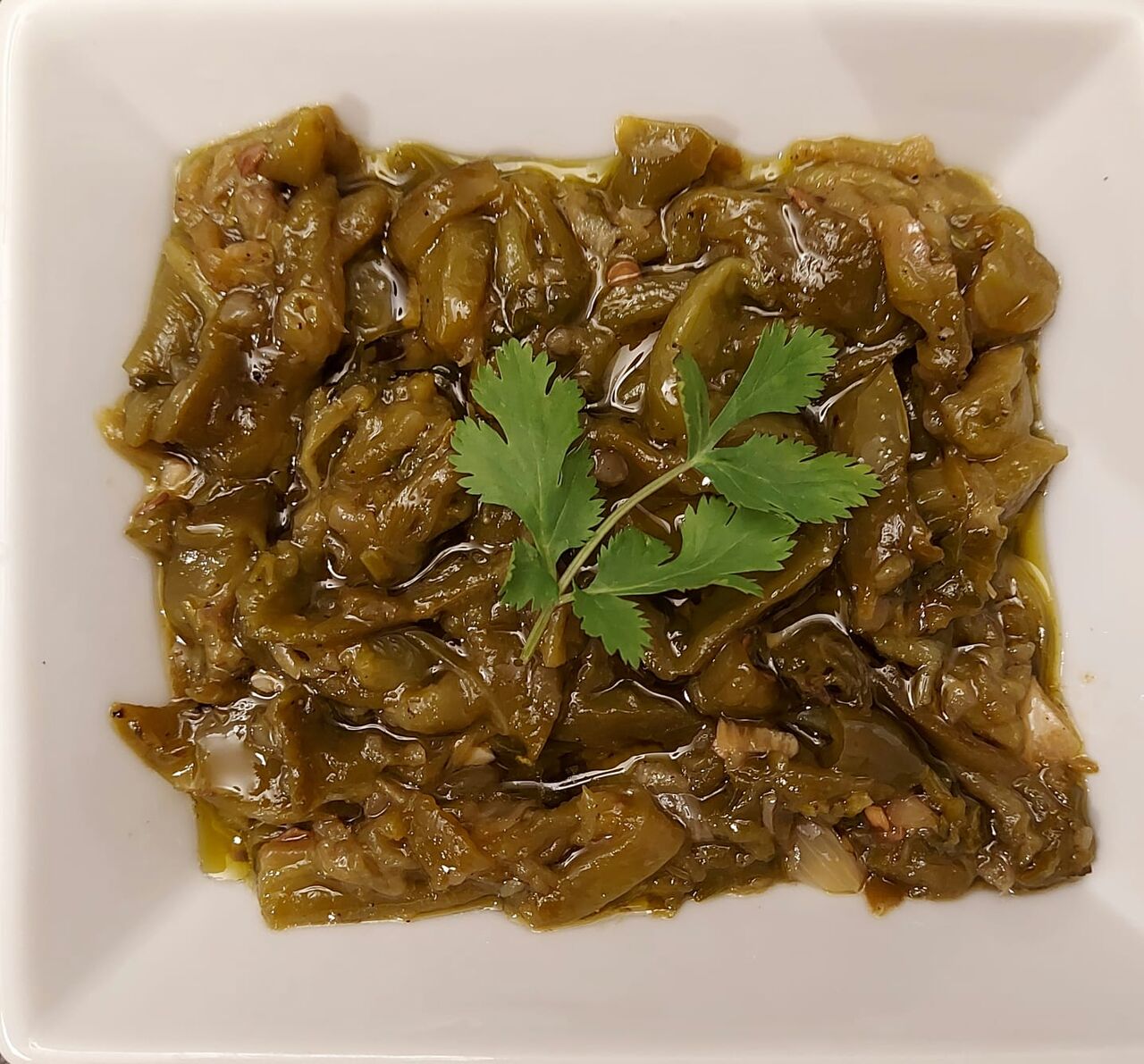 poivrons grillés cuits à l'huile d'olive parfumés au cumin