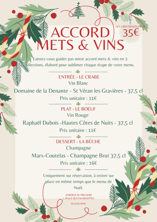 Menu de Noël