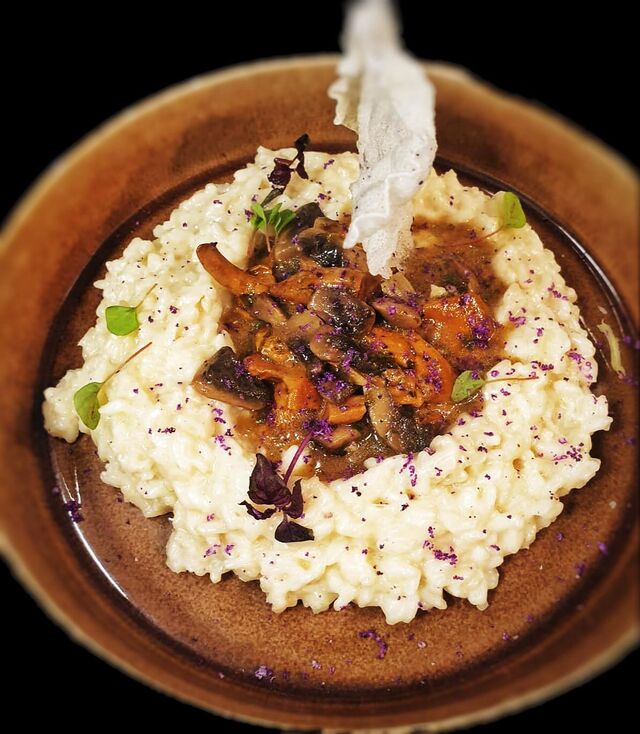 Risotto Parmesan et Duo de Champignons frais...