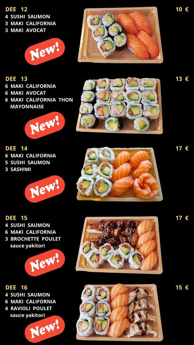 NOS PLATEAUX SUSHIS