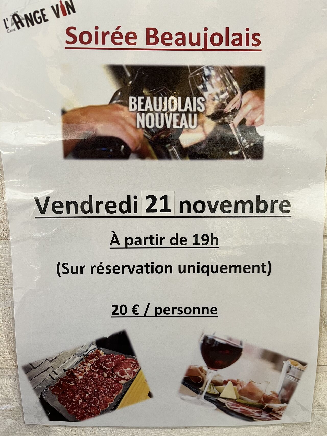 Vendredi 21 Novembre Soirée Beaujolais