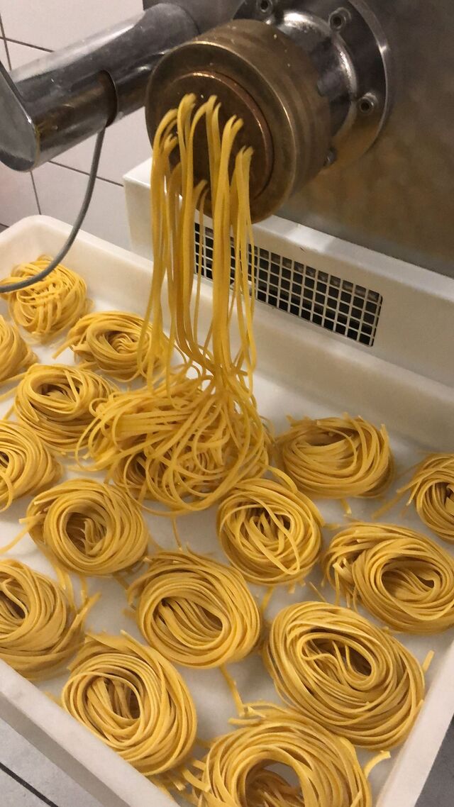 Unsere Nudeln werden selbst hergestellt.