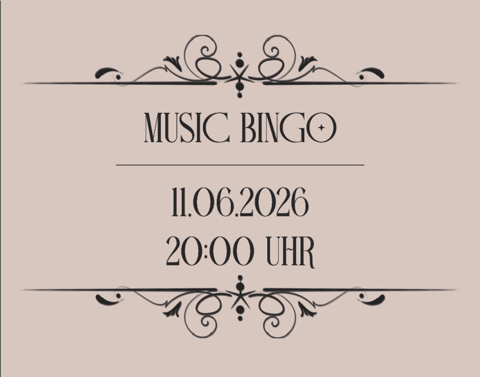 MUSIC BINGO