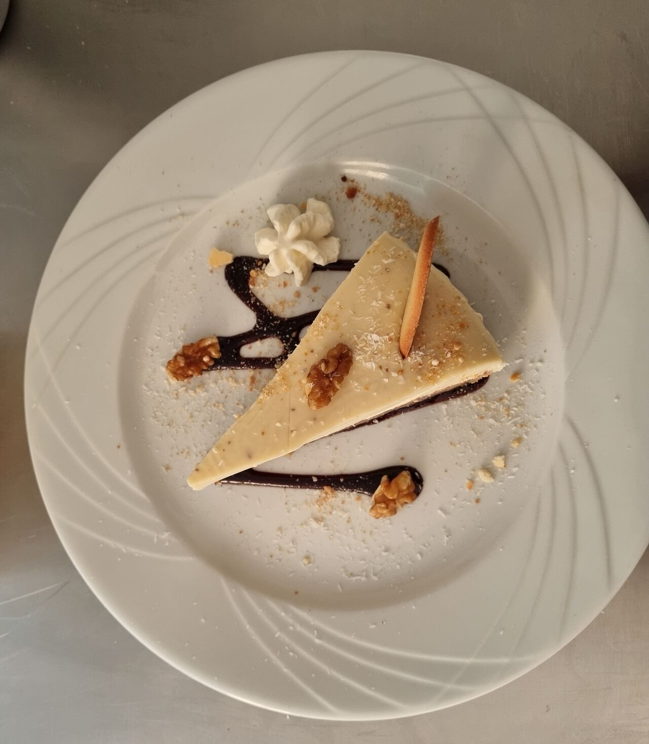 Gâteau aux noix bavaroise vanille