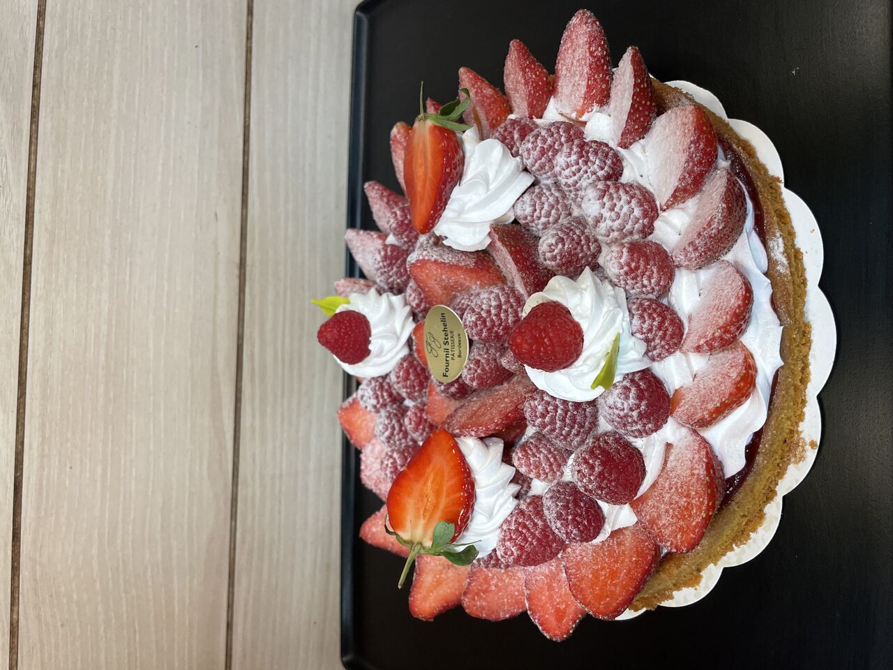 Tarte fraises framboises chantilly 