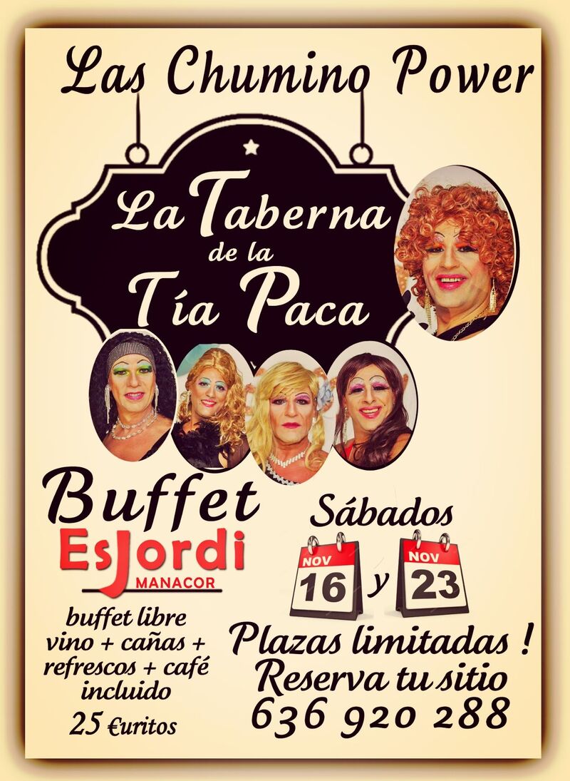 16 y 23 de Noviembre
Show
Las Chumino Power
Reservas 636 920 288