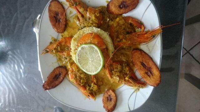 Colombo de gambas au lait coco 
