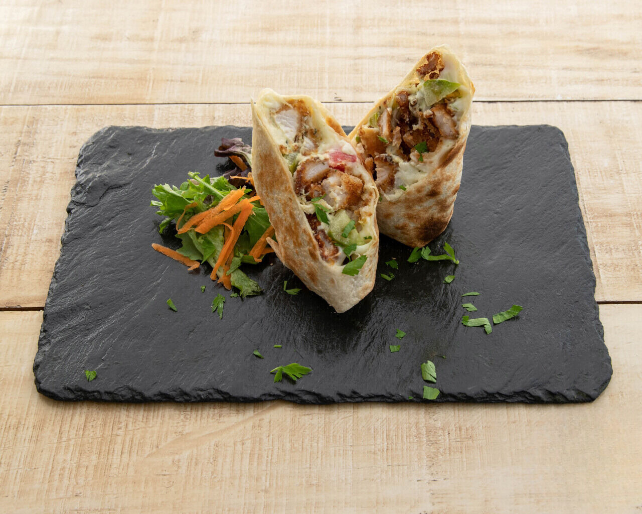 Wrap de pollo crujiente