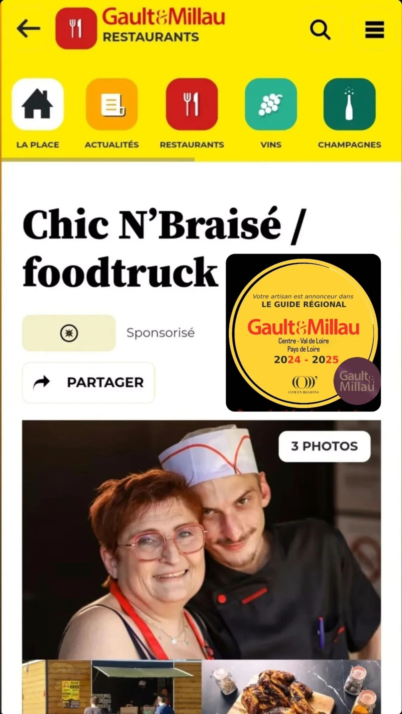 Référencé Gault et Millau 2024/2025