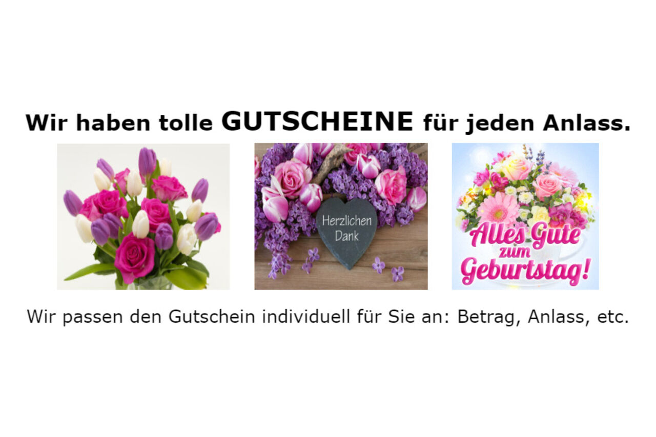 UNSERE GUTSCHEINE FÜR JEDEN ANLASS