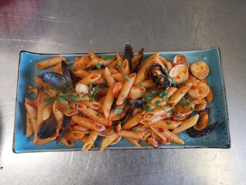 Penne mit Meeresfrüchte 