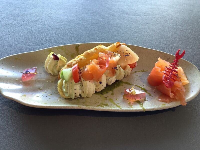 Éclair de saumon fumé