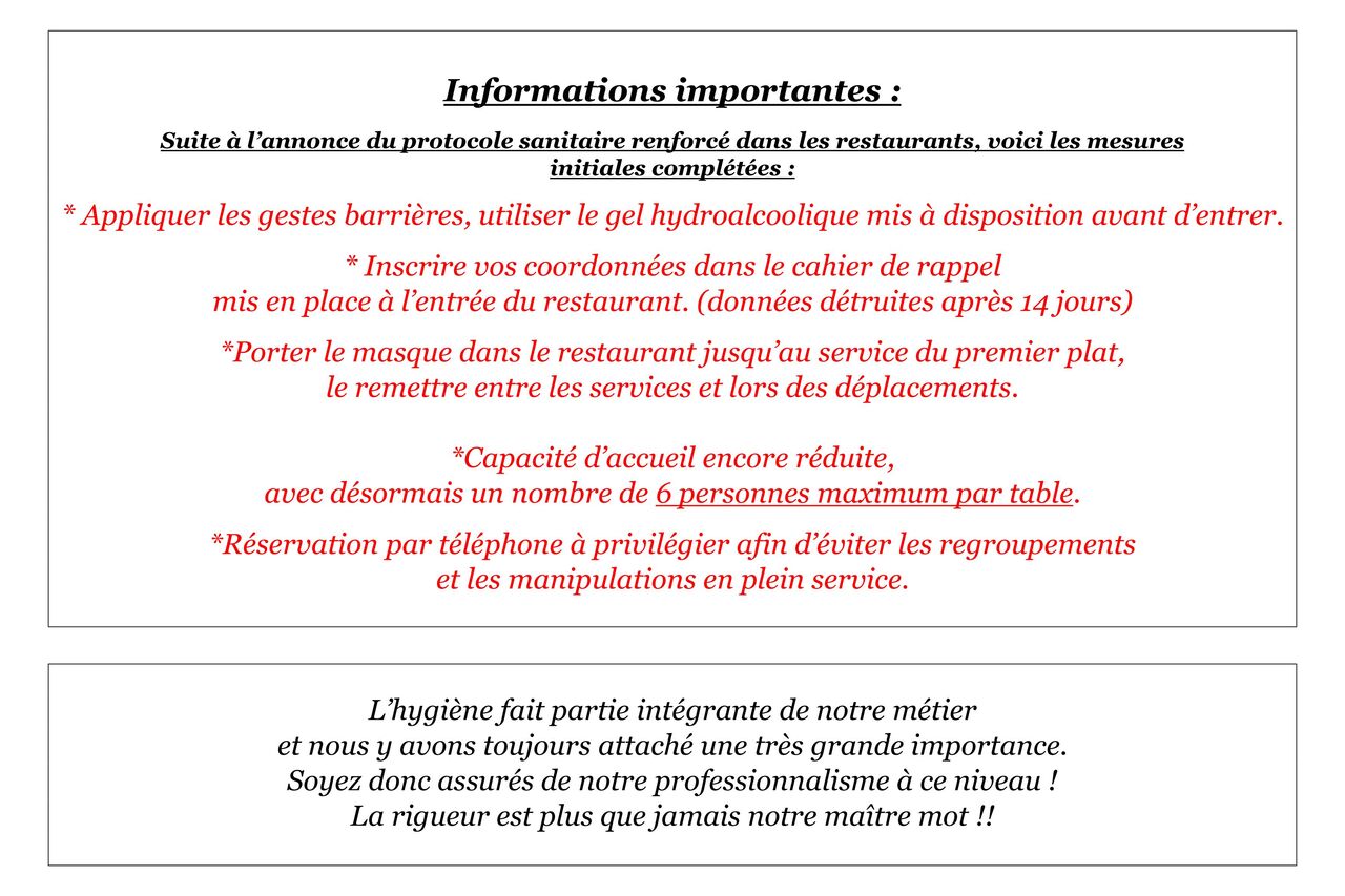Mesures sanitaires renforcées