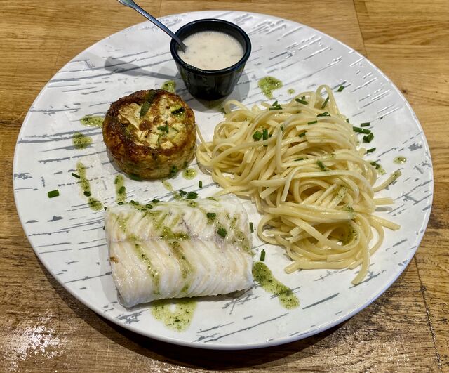 Filet de cabillaud, sauce aneth