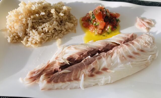 Dos de cabillaud sauce vierge 