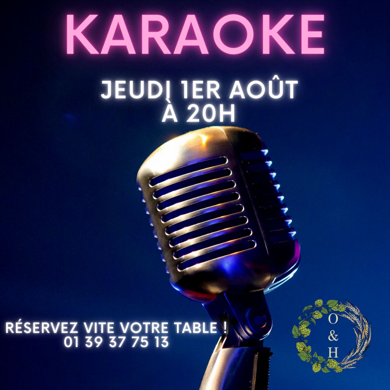 Karaoké le jeudi 1er août à 20h