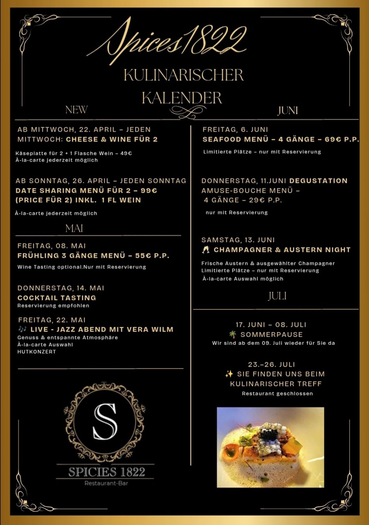 Kulinarischer kalender