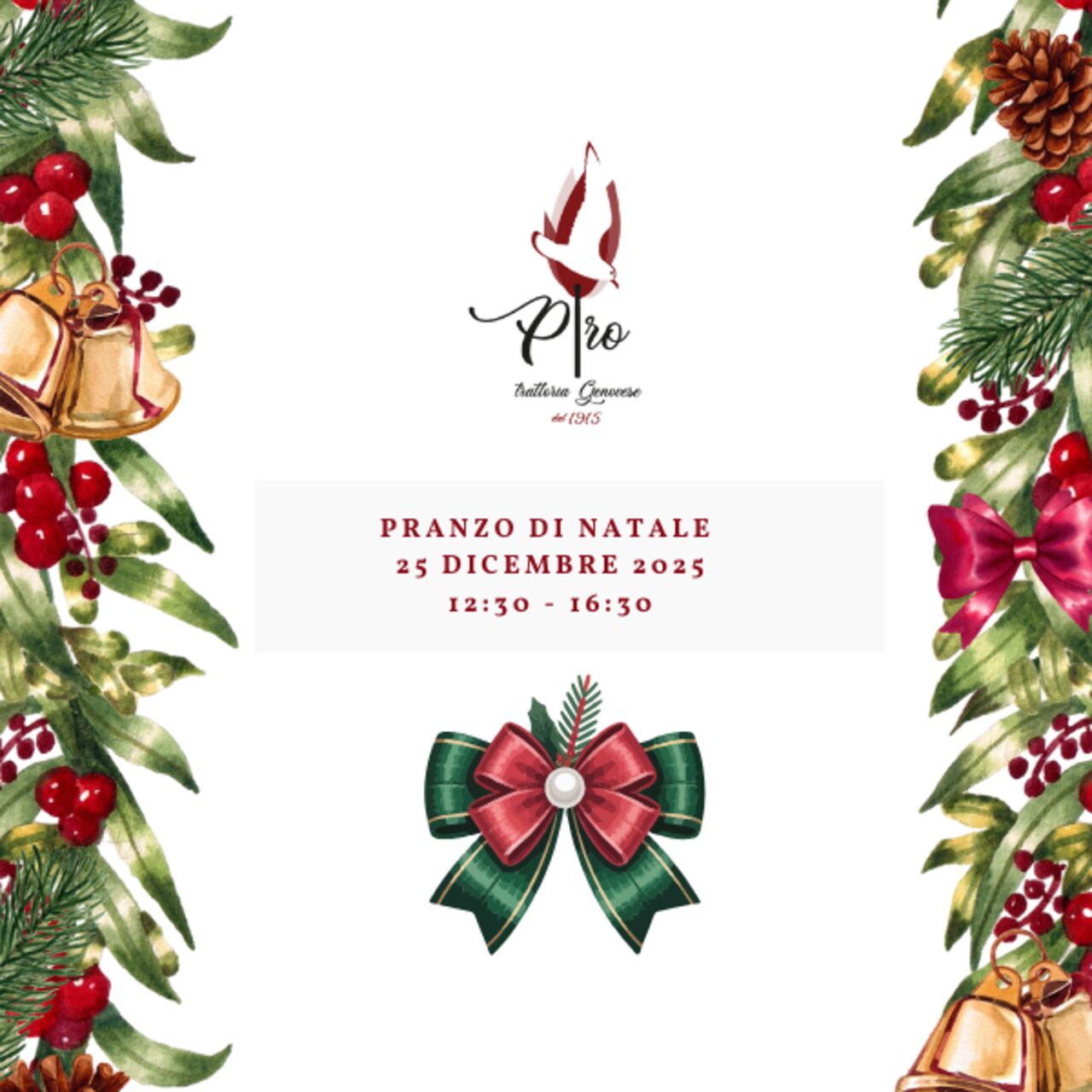 PRANZO DI NATALE 25 DICEMBRE 2025