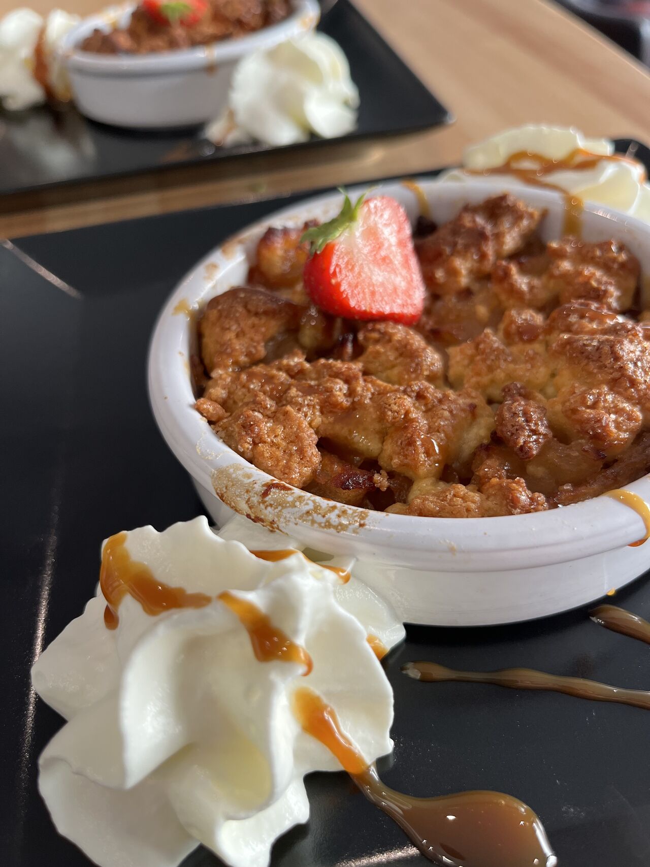 Crumble pomme caramel