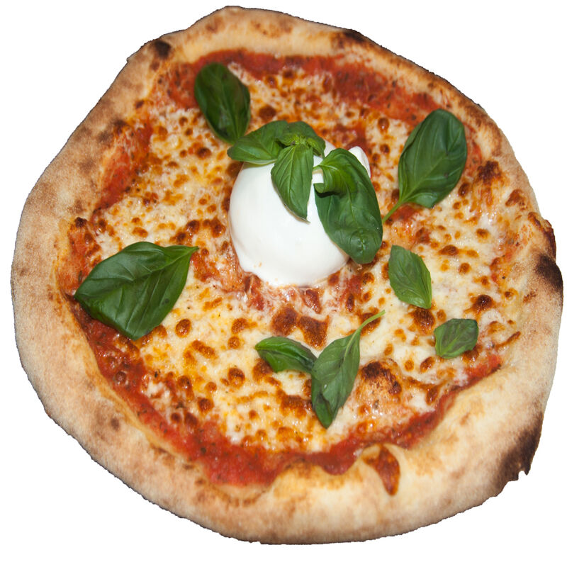 BURRATA PUGLIESE
burrata , busuioc proaspat, - aluat maturat 36 ore , sos de rosii San Marzanno , mozzarella fior di latte