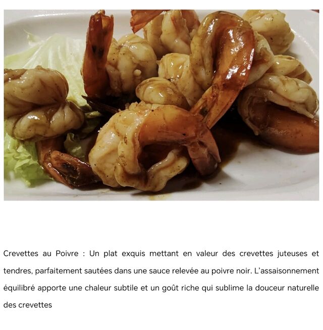 Crevettes au poivre