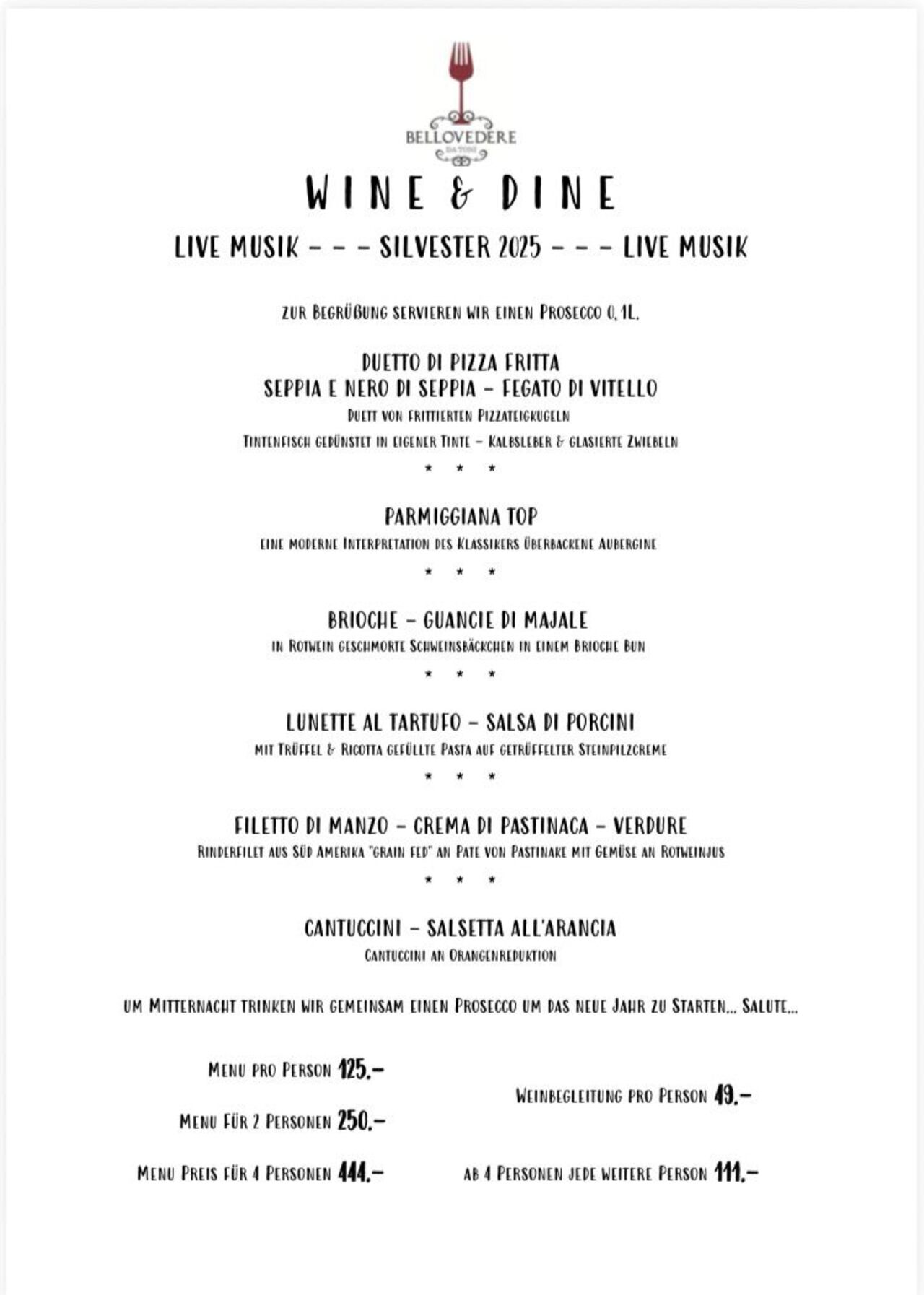 SILVESTER WINE & DINE