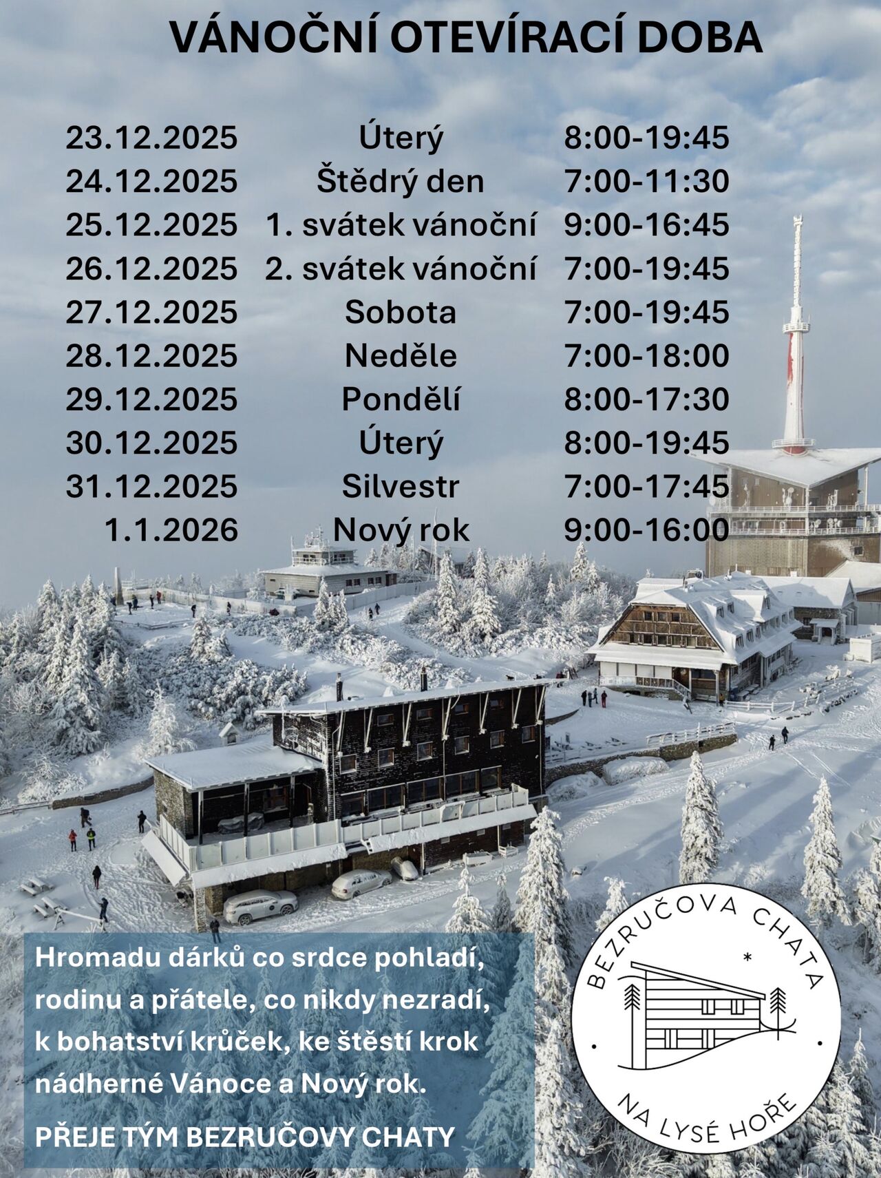 Vánoční otevírací doba