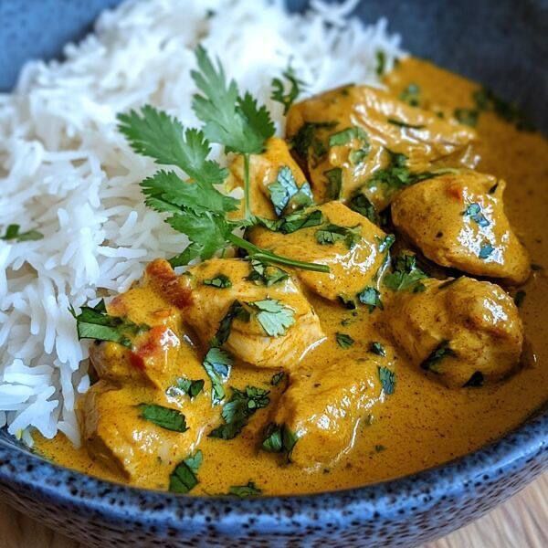 Poulet curry, coco