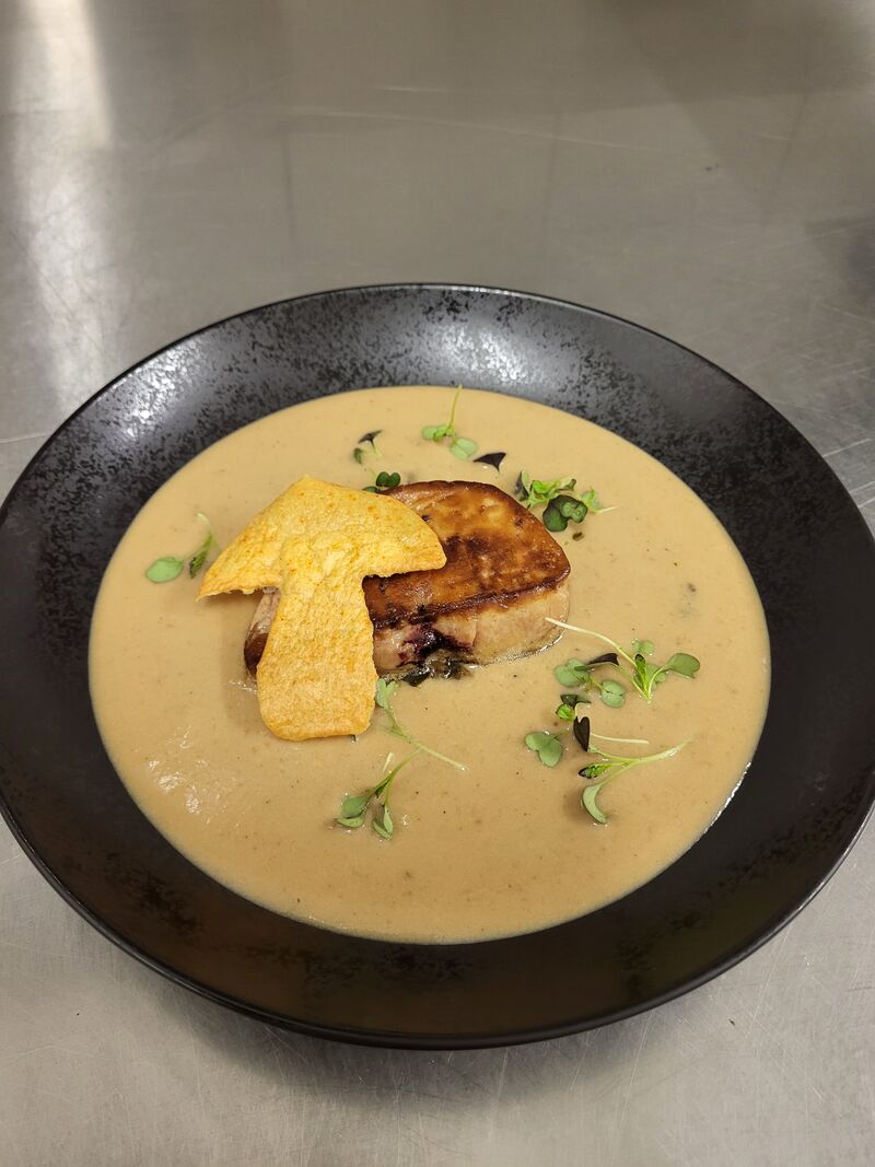 Velouté de cèpes et foie gras
