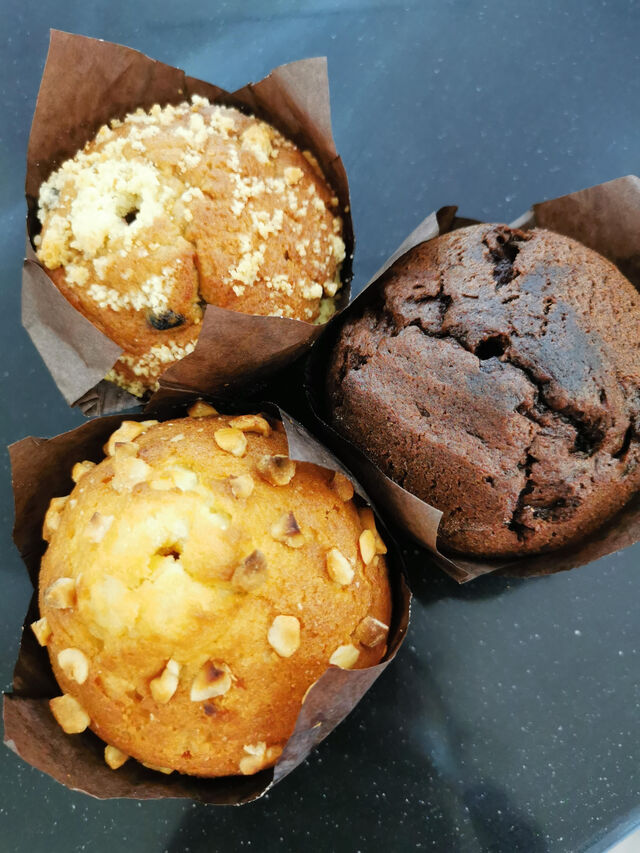 Muffins:
Chocolat cœur Nutella, Caramel, ou Myrtilles.