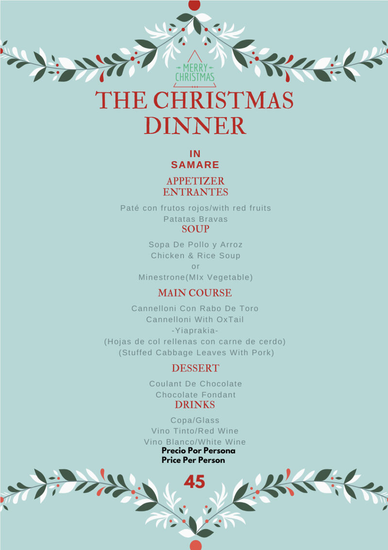 Menú navidad ?
Menù Natale
Christmas menú 