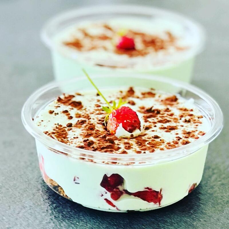 Tiramisu thé matcha fraises