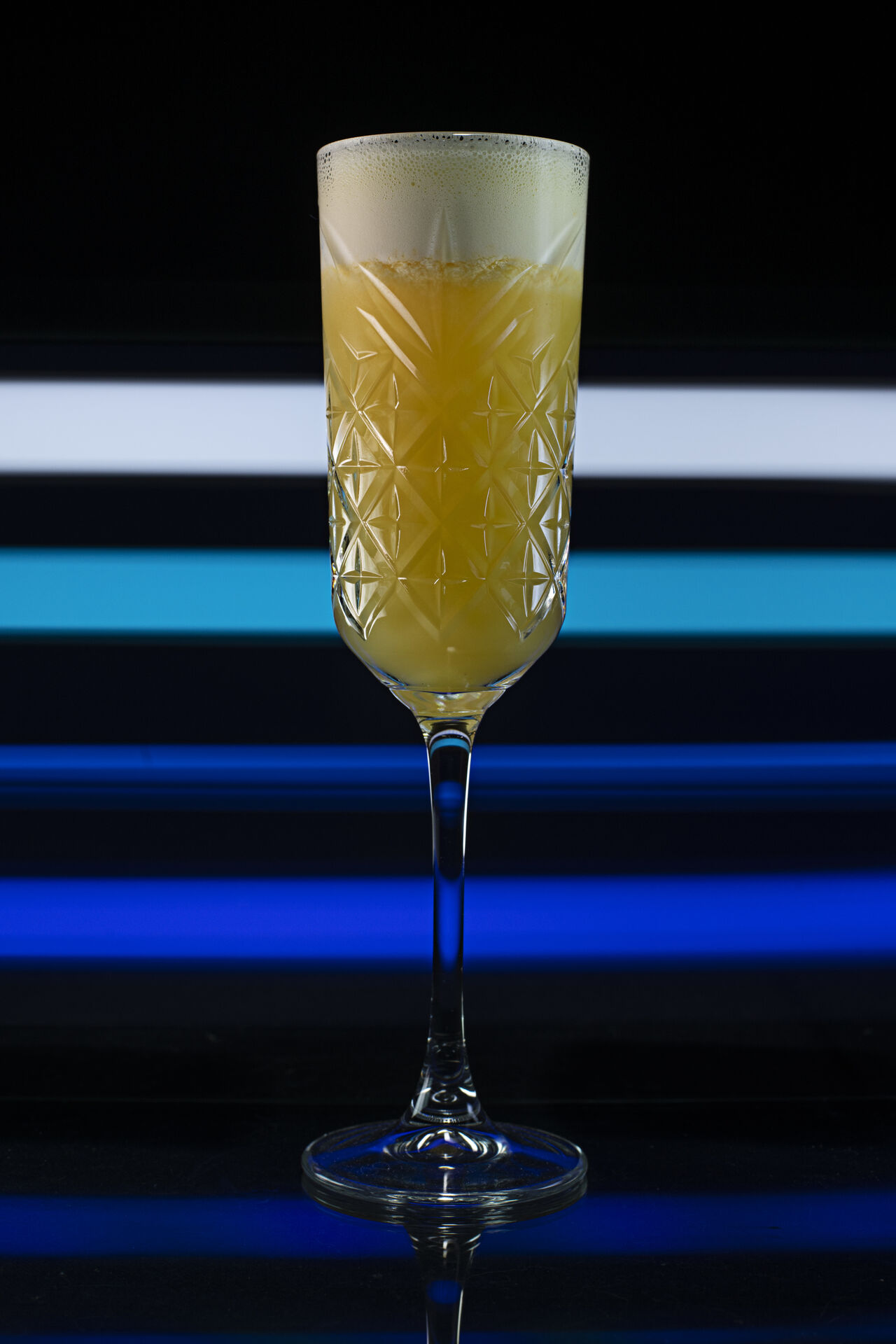 L'orangerie
Ingrédients : Jus, pulpe, préparation pâtissière d'orange et angostura bitters
Saveur : fruité
Catégorie : Création