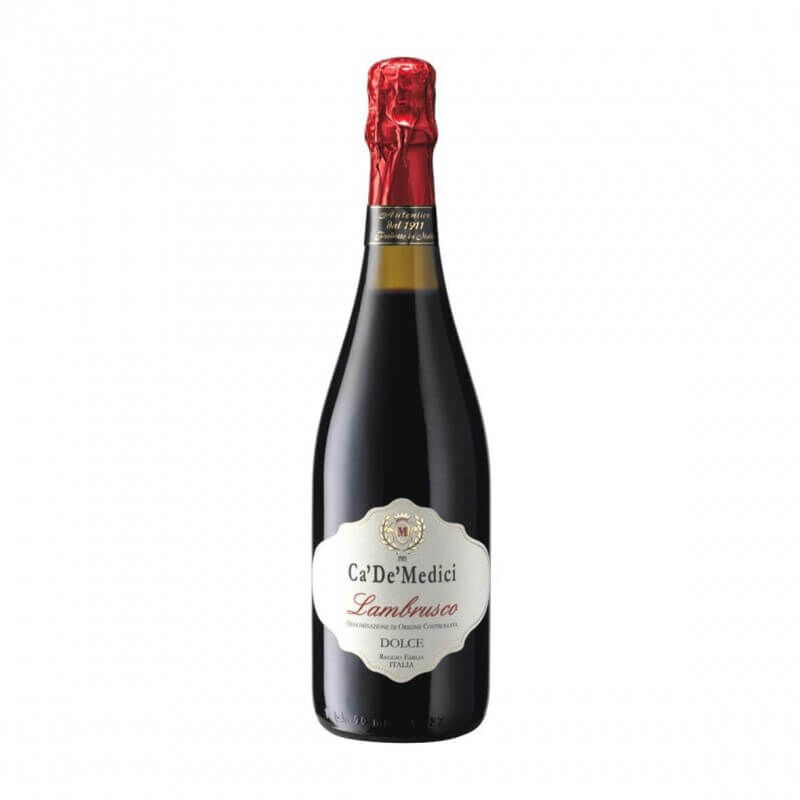Le lambrusco rouge sec est le plus souvent associé à la pizza. Celui-ci est élaboré par la famille Medici à Cadè.