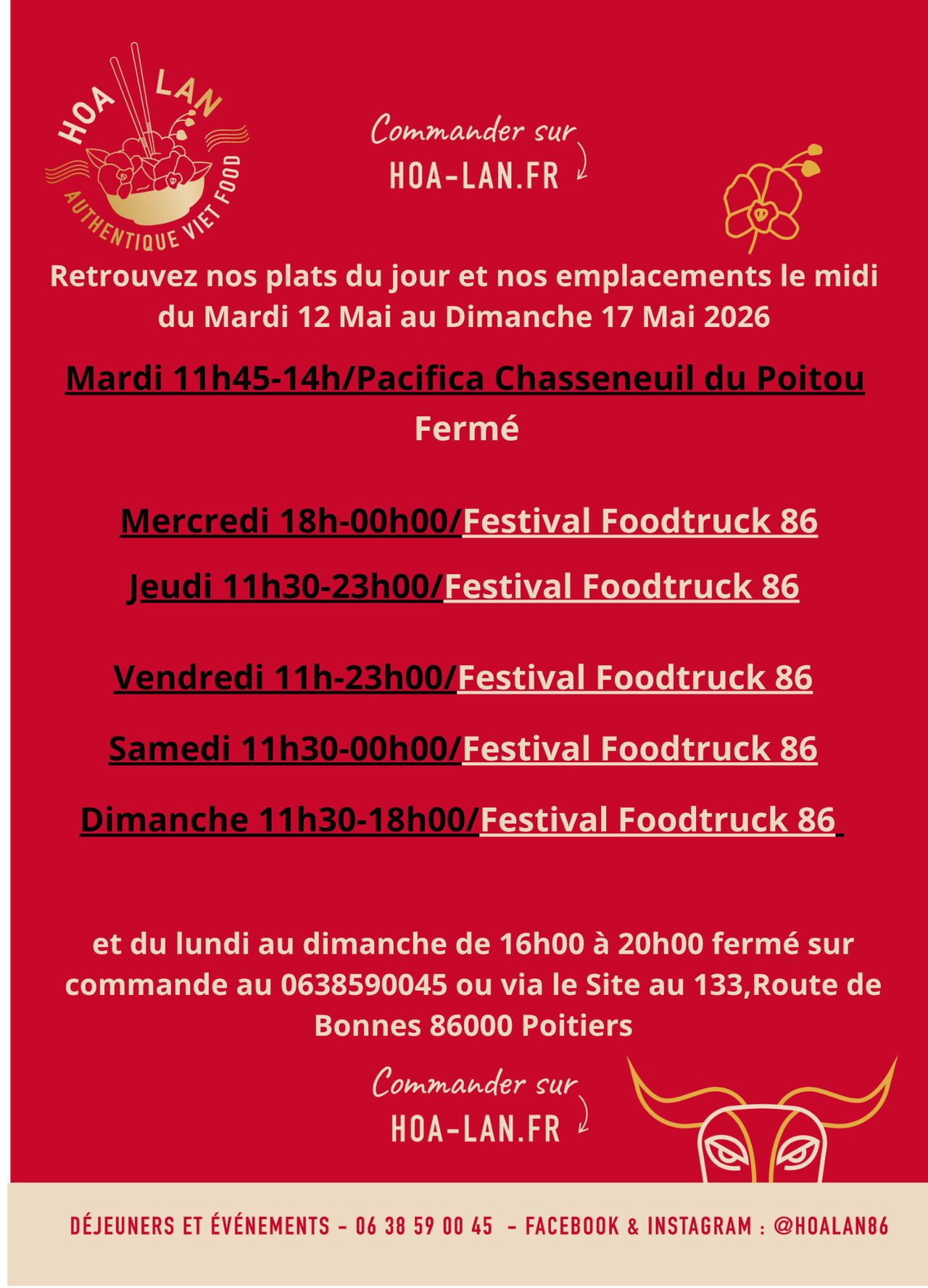 semaine du 12 au 17 Mai 2026