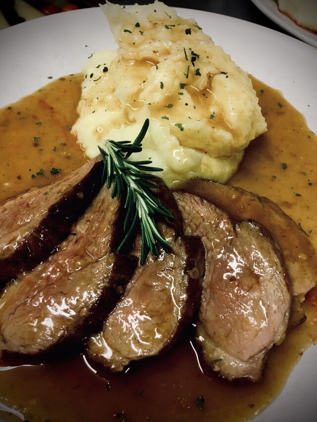 Entenbrust mit Kartoffelbrei