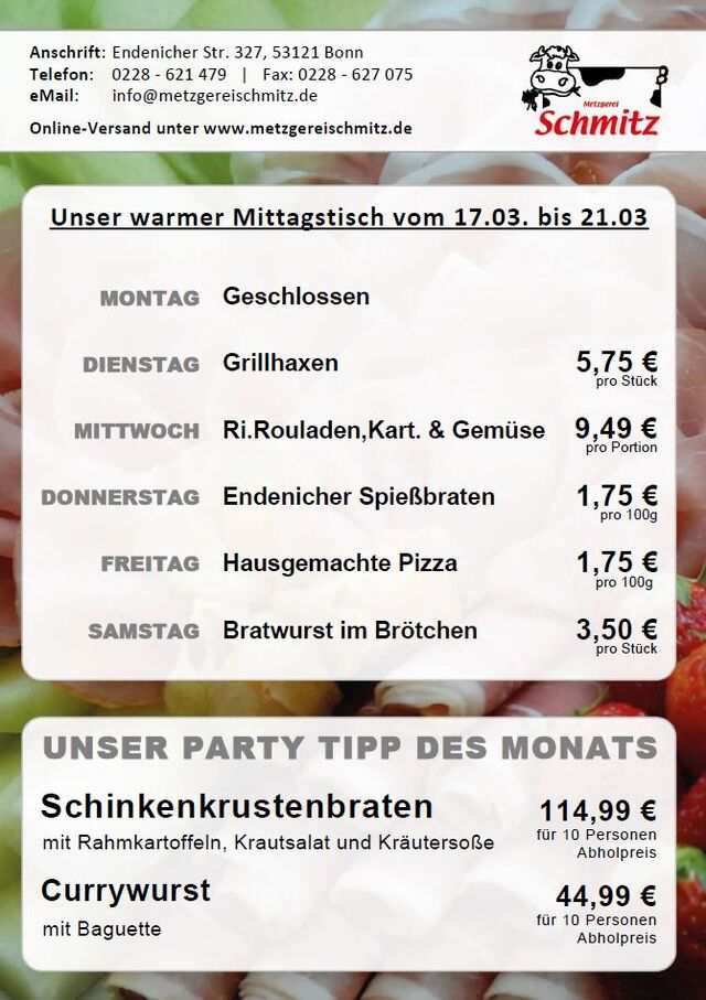 Unser Mittagstisch für diese Woche: