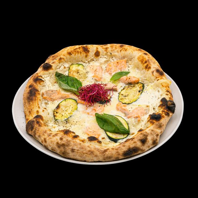 Pizza Bianco Salmone