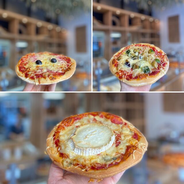 Nos pizzas:
- jambon fromage
- légumes fromage
- 3 fromages