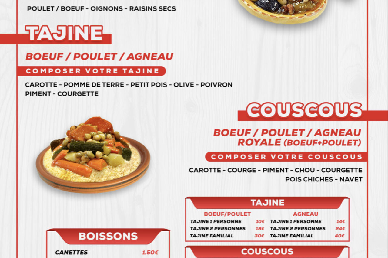 Les commandes à LaCasaBlanca 24h à l’avance