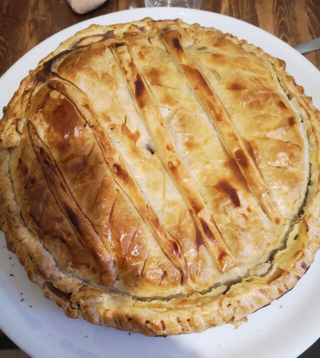 tourte aux champignons