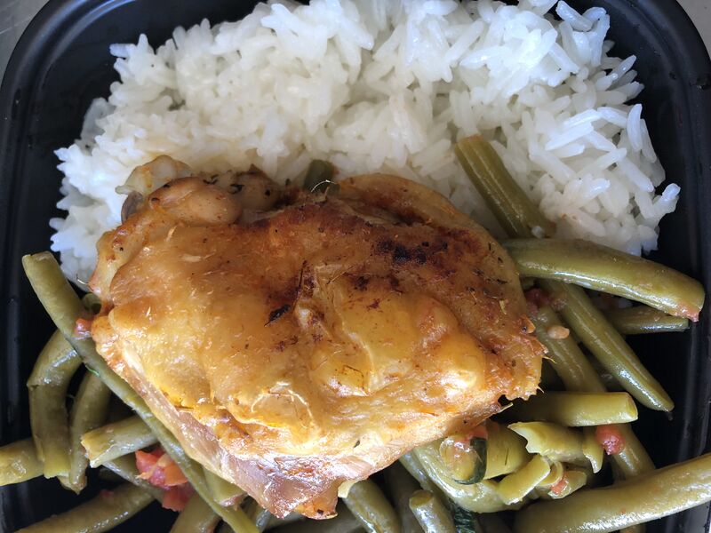 Riz poulet et haricots verts