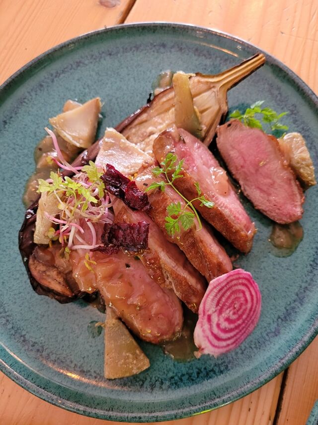 Magret de canard aux aubergines