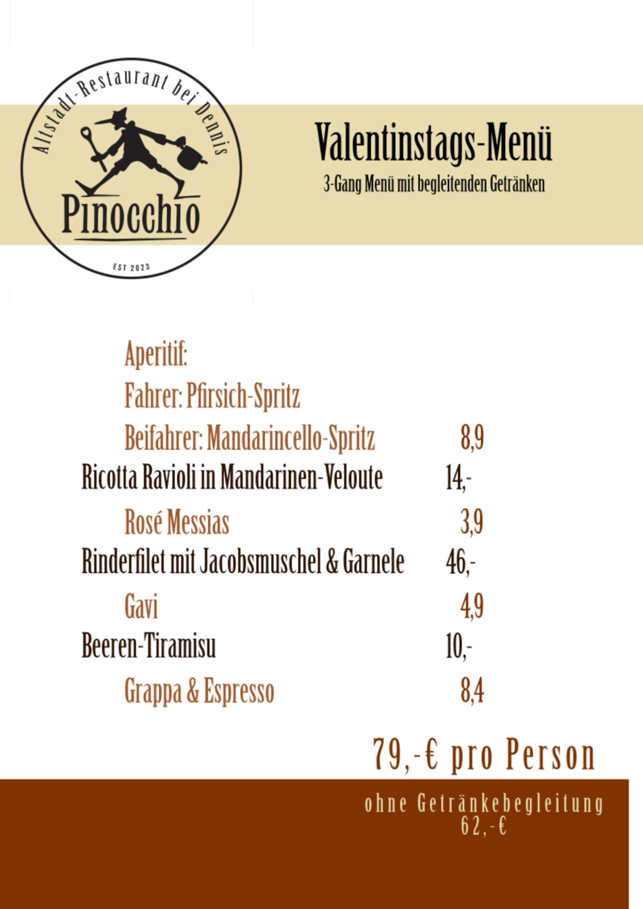 Valentinstag 2025 - fleischiges Menue