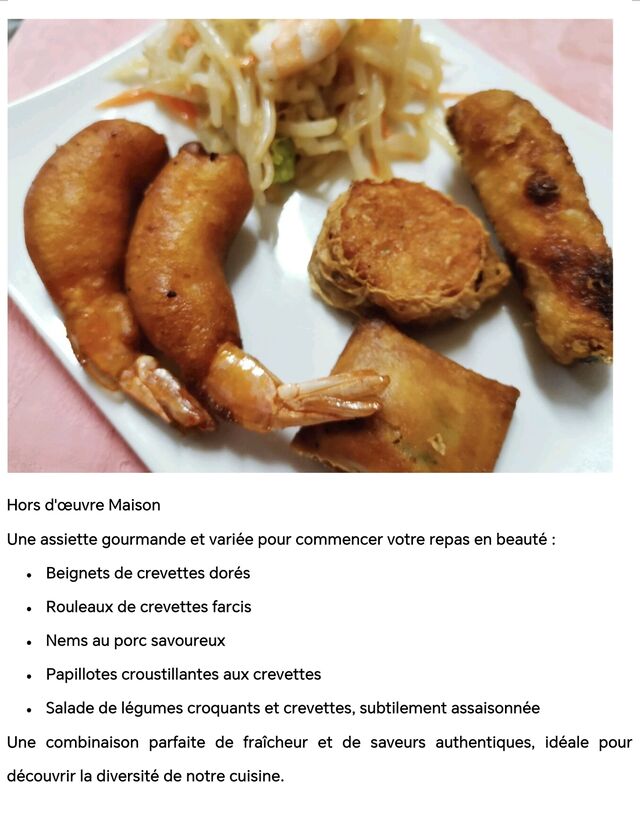 Hors d'œuvre maison