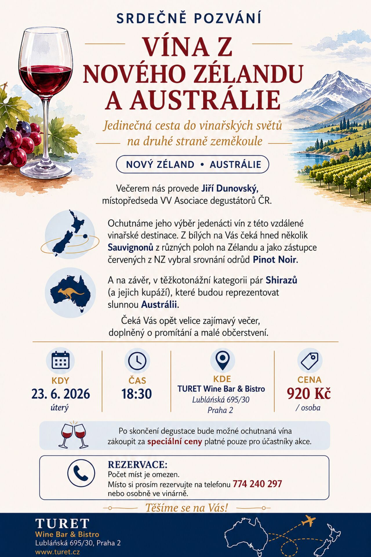 Vína Austrálie x Nový Zéland