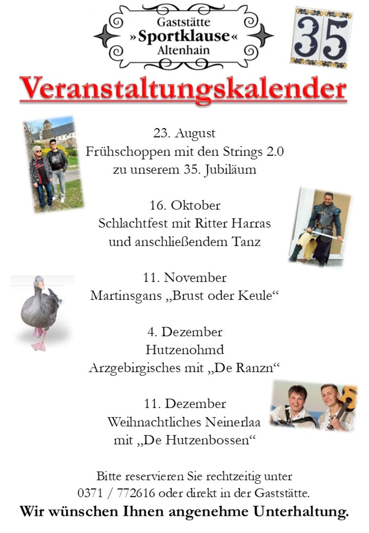Veranstaltungskalender 2026