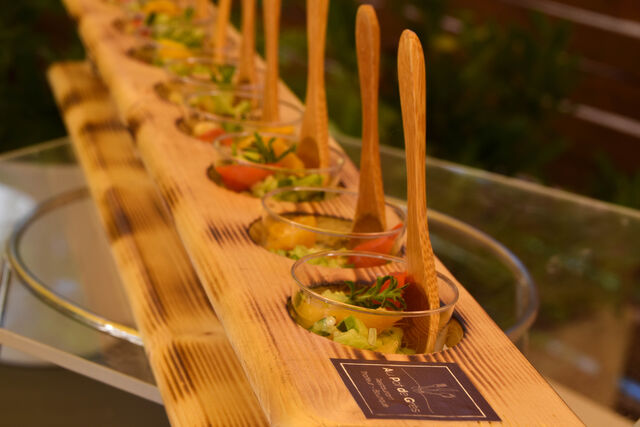 Cocktail - Panna cotta au Comté fruité et petits légumes