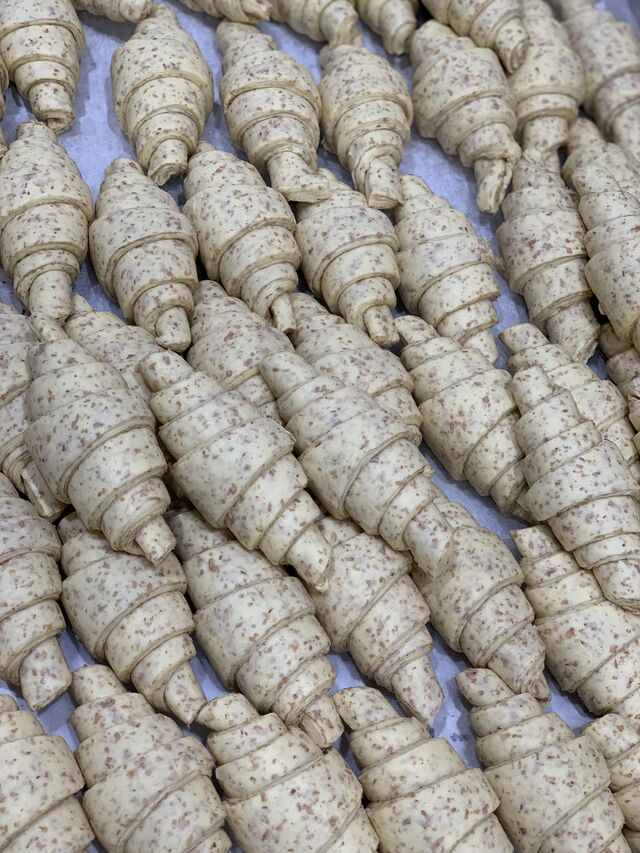 Croissants integrali crudi
