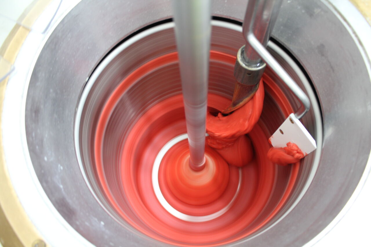 Eisproduktion - Erdbeereis